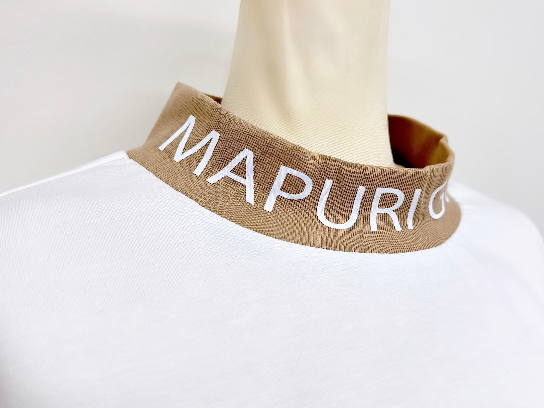 UNISEX リブ配色なめらかモックネックTシャツ【MU-1001】