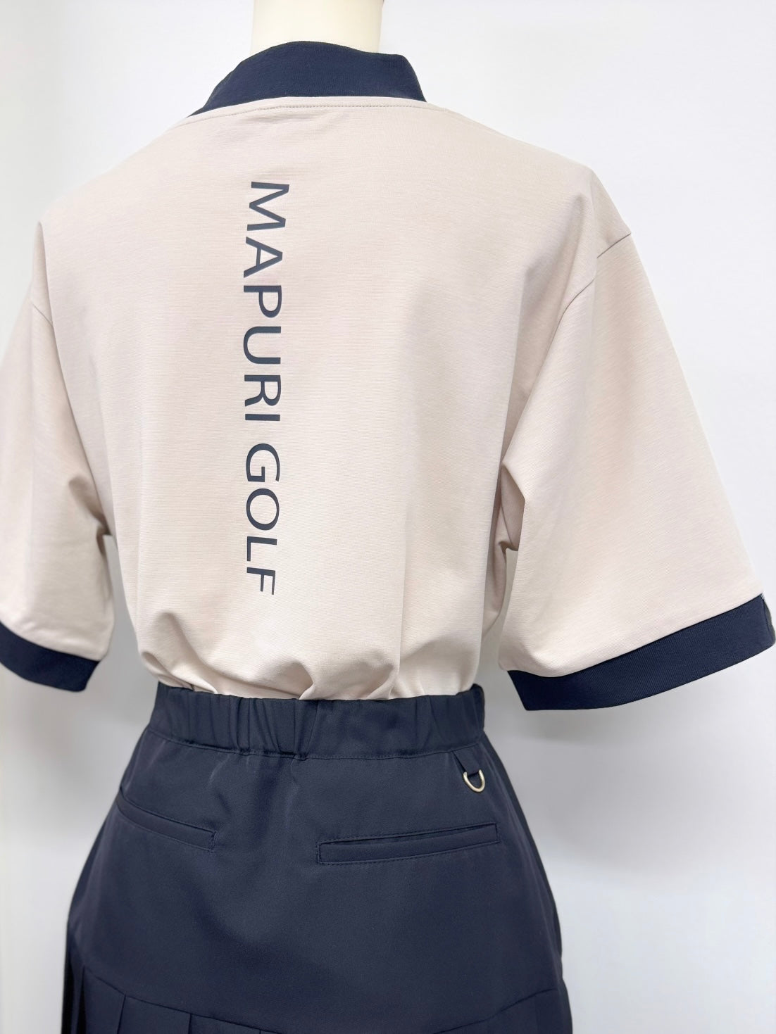 UNISEX リブ配色なめらかモックネックTシャツ【MU-1001】