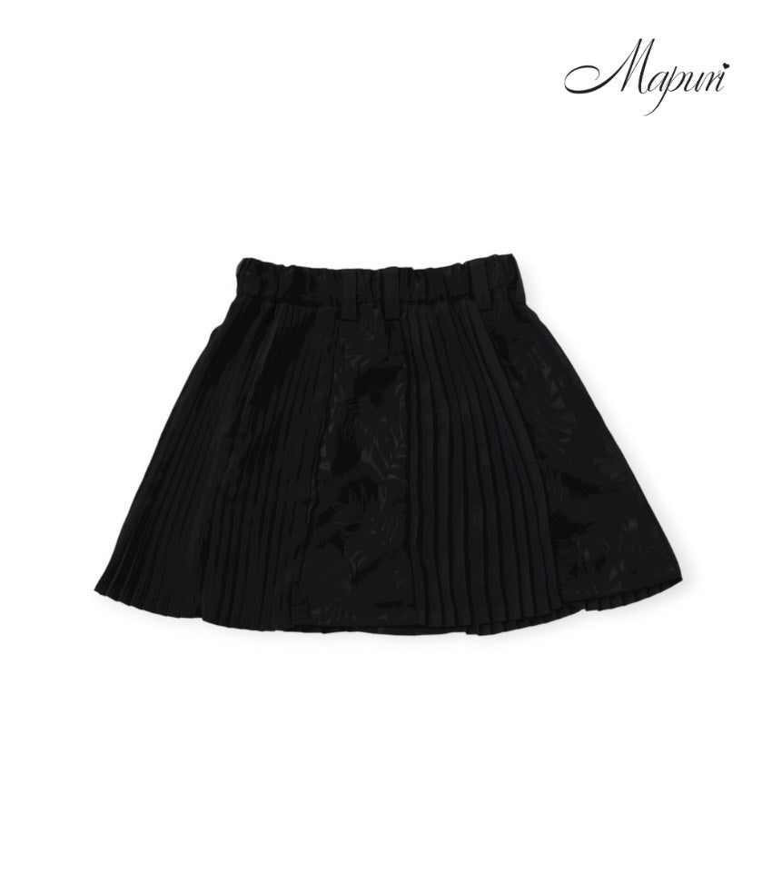 シホンカットリーフ柄プリーツスカート【MB-105】