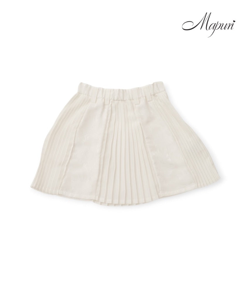 シホンカットリーフ柄プリーツスカート【MB-105】