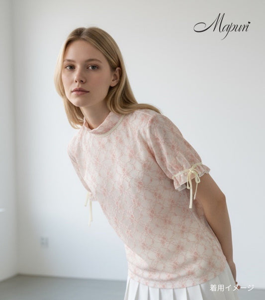 フロントレースリボンハイネック【MS-009】