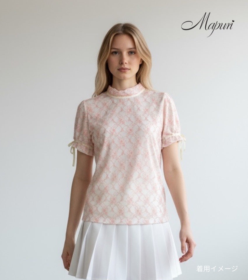 フロントレースリボンハイネック【MS-009】