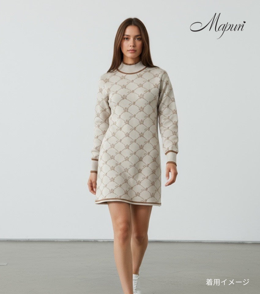 モノグラムジャガードワンピース【MS-1202】