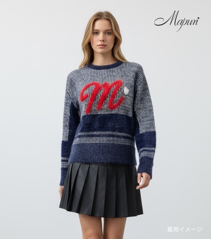 ジャガードロゴセーター【MS-1203】