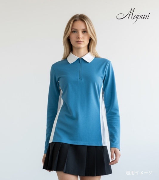 衿マイクロフリースバックロゴZIPポロ【MS-1206】