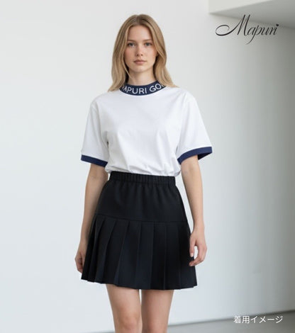 UNISEX リブ配色なめらかモックネックTシャツ【MU-1001】